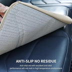 Car Seat Protector Leather Waterproof Child Safety Seat Protector Cover with Thick Pad and 2 Large Pockets Durable Kick Mat for All Auto Seat (Beige)