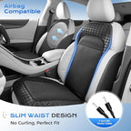 Coverado Cooling Car Seat Cushion, 12V-24V Ventilated Seat Pad with 8 Turbo Fans, 3-Speed Adjustable Dual Blowing & Suction Cooling Cushion, Universal Fit for Car SUV Truck Van All Vehicles, Black