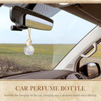 BBTO 100 Pcs Car Air Fresheners Diffuser with Wooden Cap Empty Aromatherapy Diffuser Clear Car Fragrance Holder Pendant Hanging Perfume Fresheners Bottles for Decor(Round Diamond,Clear)