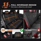 AOMSAZTO Custom Fit RAV4 Seat Covers for Toyota RAV4 LE 2013 2014 2015 2016 2017 2018 (NOT for Hybrid) - Full Set Faux Leather (Black)