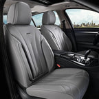 Coverado Gray Car Seat Covers Front Seat, 2 Pack Waterproof Leather Seat Covers, Front Seat Covers for Cars, Breathable Car Seat Protector Universal Front Car Seat Cushion Fit for Most Cars, Trucks