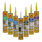 SIKA Sikaflex Construction Sealant, 12-Pack, 10.1 fl oz, Limestone – All-Purpose Polyurethane for Joints 1/2" or Smaller, Strong, Weatherproof, Paintable, Ideal for Masonry, Wood, Metal & Concrete