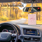 Pink Cute Car Accessories for Women,Christian Decor Air Freshener for Car, Funky Coquette Bow Bible Verse Decor Air Freshener Hanging 3 Pcs for Cars Closet Drawer Books Bathroom