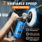 LDHTHOPI 1600W Buffer Polisher, 6/7 inch Polishing Machine with 1000-3000 RPM 7 Adjustable Speeds/Detachable Handle Waxer, Car Polisher for Auto Detailing, Waxing, Paint Correction