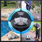 14" Pressure Washer Surface Cleaner 4500 PSI with 304 Industrial-grade Stainless Steel Housing,1/4” Quick Plug, 4 Universal Wheels, 2 x 15" Extended Wands, 2 Replacement Nozzles, 4 Spray Nozzle Tips