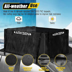 ARKSEN Roof Top Luggage Storage Bag for 43" x 39" Roof Baskets Waterproof 14.5 Cubic Feet (41.73" L x 33.07" W x 18.11" H) with 8 Straps Anti-Slip Mat 4 Door Hooks for All Vehicles with/Without Rack