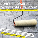 Crystal Clear Liquid Rubber Waterproof Coating - 500% Elastic Invisible Sealant for Shower, Bathroom & Tile Repair - UV Resistant Transparent Agent for Roofs, Walls & Windows - 1 Quart