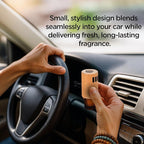 Clip‑On Wooden Car Reed Diffuser – Stylish Car Air Freshener with Aesthetic Wood Design, Refillable & Eco‑Friendly Aromatherapy for Long‑Lasting Fragrance, Includes 3 x 0.17 fl oz Oils