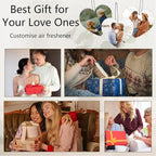 Custom Air Fresheners with Picture, Personalized Photo Air Freshener for Car Wardrobe Bathroom Hanging Ornaments (Heart-)