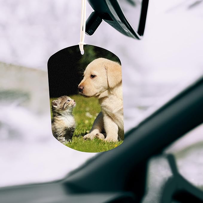 Temlum 40 Pcs Sublimation Air Freshener Blanks with Elastic Rope, Clear Bag, Sublimation Blanks Products DIY Air Freshener for Car, Home Hanging Decoration Sublimation Accessories