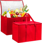 Carrywell (Not Made In China) Insulated Food Delivery and Catering Bags, XXXL Pizza Delivery and Reusable Warming Bag, Thermal Insulation Tote for Hot and Cold Food, Doordash