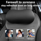 Car Headrest Pillow for Neck Support Memory Foam Car Neck Pillow Universal Fit Head Rest Travel Pillow Car Pillow for Pain Relief While Driving Black 2pc