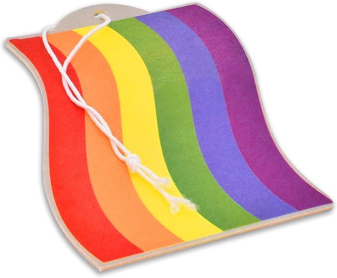 Rainbow Rides Pride Wavy Flag Automotive Air Fresheners for Vehicles | Coconut Scent (12-Pack) | Made in the USA