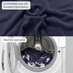 Car Seat Towel Cover, 2pcs Universal Front Seat Protector for Cars, SUVs and Trucks, Sweat Towel Car Seat Cover for Gym, Yoga, Swimming, Pets and Family Travel, Navy