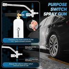Saker Foam Cannon Dual Connector Accessory, Dual-Purpose Switch Spray Gun,Foam Cannon for Pressure Washer for Car Washing and Cleaning