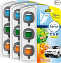 Febreze Car Air Freshener Odor-Fighting Car Vent Clip, Variety, Linen and Sky, Original, Hawaiian Aloha Scent Automatic Air Freshener, 3-Count Pack of 3