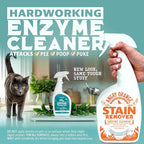 ANGRY ORANGE Cat Urine Odor Eliminator & Stain Remover, Pet Stain Enzyme Cleaner Spray for Dog & Cat Pee - Fresh Scent - 32 oz