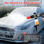 Foam Cannon Pro, Foam Cannon for Pressure Washer with 1/4" Quick Connector, Mini Soap Cannon with Adjustable Nozzle for car wash, Additional 1.1mm Orifice Nozzle (Black - Red)