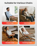 COMFIER Vibration Back Massager with Heat, Heated Massage Chair Pad, Massage Seat Cushion, Chair Massager pad, seat Warmer 5 Vibrating Modes & 2 Heat Levels, Ideal Gifts for Men Women