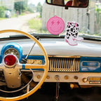 Laffact 12Pcs Preppy Boho Car Air Freshener Lightning Bolt Smile Cow Boots Pink Hat Lip Incense Chip Hanging Slice Essential Oil Pendant Diffuser Scented Decor for Car Interior Accessories Home