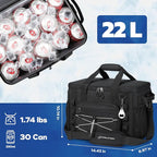 Maelstrom Soft Sided Cooler Bag, 30/40 Can Collapsible Insulated Ice Chest, Large Leakproof Portable Storage for Camping, Travel, Kayaking & Beach