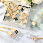 Havawish 20 Pcs Appreciation Gift Bulk for Employee Staff Empty Glass Essential Oil Diffuser Car Air Freshener Diffuser for Teachers Hanging Ornament Inspirational Team Thank You Gift