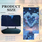 1 Pack Car Towel Seat Covers with Storage Bag, Multifunctional Towel for Gym Outdoor Sport, Picnic, Beach, Pet Dog Travel,Non-Slip Washable Car Seat Protector (Blue Heart)