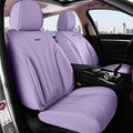 Coverado Front Seat Covers for Cars, Luxury Leather Seat Covers, Waterproof Car Seat Protector, Driver Car Seat Cushions Universal Fit for Most Sedan, SUV, Trucks (Purple)