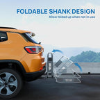 TUFFIOM Folding 500lbs Steel Hitch Mount Basket Cargo Carrier, 60"x20"x6" Trailer Hitch Cargo Carrier Luggage Rack w/Net, Waterproof Cargo Bag, 4 Straps & Stabilizer for SUV Car Truck Van