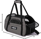 EliteField Soft Pet Carrier (3 Year Warranty, Airline Approved) Soft Sided Dog Puppy Cat Carrier Travel Bag (X-Large: 21" L x 12" W x 13" H, Charcoal Gray)