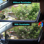 Ovege Car Window Shades Magnetic 2pcs Universal Car Window Screen Mesh Side Window Sun Shade Automotive Window Sunshades for Driver Passenger (Front Seat 2pcs-)