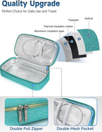 YOUSHARES Insulin Cooler Travel Case for Pen & Vials, Temperature Display Diabetic Medication Cooling Bag with Protective Ice Brick, TSA Approved Refrigerated Diabetes Supplies Carrying Organizer