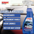 SONAX Dashboard Cleaner 283241 | Premium Interior Cleaner & Protectant for Plastic, Vinyl, & Rubber | Anti-Static, Low-Glare, Matte Finish | Long Lasting Fresh Scent & Dust-Repellent Formula | 500ml