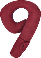 Kids Travel Neck Pillow, Toddler Travel Pillow for Car & Airplane and Head & Chin Support, Comfortably Travel Neck Pillow for Road Trip Sleeping, Gifts for Toddler/Child/Kids (Wine Red & Dark Blue)