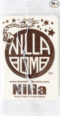 Flower Manufacturing Nilla Bomb Air Freshener Pouch Pack 10 Pack - Automotive Air Fresheners - Hanging Paper - Vanilla Scent - Brown
