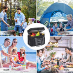 Maelstrom Portable Collapsible Soft Cooler Bag – 24/30/60 Cans Double-Deck Leakproof Ice Chest for Beach, Camping & Grocery
