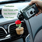 Wonhibo 2 Pack Car Air Freshener Vent Clip, Cute Soft Stuffed Vent Decor Car Accessories for Women (M, Rose/Daisy)