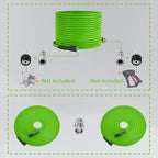 PWACCS Pressure Washer Hose 50 FT x 1/4", Power Washer Hose Kink Resistant, Universal High-Pressure Washing Extension Hoses Replacement, Compatible with M22 Stainless Steel Fittings, 3600 PSI, Green