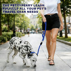 6FT Heavy Duty Dog Leash for Small Medium Large Dogs, Tangle Free Reflective Dog Training Leash with Double Handle, Seat Belt Buckle & Poop Bag Holder (Navy Blue)