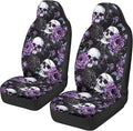 Skull Rose Car Seat Covers for Front Seat Breathable Car Seat Cover Protection Interior Accessories Easy to Install and Clean Universal for Cars Truck SUV Van