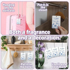 Grandma Gifts Car Air Freshener Accessories 3pcs,My Favorite People Call Me Grandma Gifts for Grandmother Christmas,Rustic Blue Flower Hanging Scent Fragrance Card for Women Closet Home Decor
