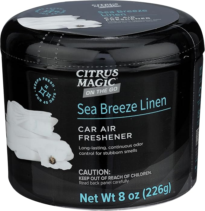 Citrus Magic On The Go Solid Air Absorber Sea Breeze Linen, Pack of 3, 8-Ounces Each (866472509)