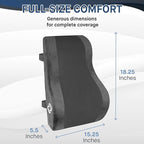 Samsonite Ergonomic Lumbar Support Pillow for Office Chair and Car Seat - Memory Foam Back Support Lumbar Pillow, Premium Cushion Chair Support for Lower Back Pain Relief and Versatile Use (Gray)