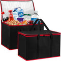 Carrywell (Not Made In China) Insulated Food Delivery Bags 2-Pack, XXXL Pizza Delivery and Reusable Warming Bag For Catering, Thermal Insulation Tote for Hot and Cold Food, Doordash