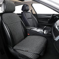 Breathable Car Seat Cover,Luxury Front Seat Cover,Durable and Non Slip,Polyester Silk Material, Universal Car Seat Cushion,Suitable for All Seasons,Airbag Compatible (Black，1PC)