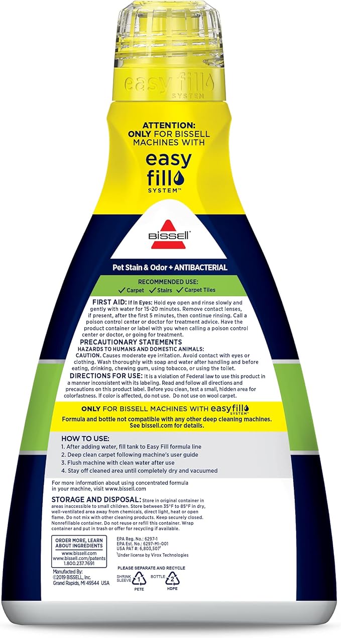 Bissell Pet Stain & Odor plus Antibacterial 2 in 1 Carpet Formula,(Pack of 2)