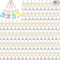 300 Pcs Car Diffuser Bottles with Wooden Cap 4.8ml Empty Glass Perfume Bottles Bulk Hanging Clear Car Diffuser Fragrance Holder Air Fresheners for Aromatherapy(Cylinder)
