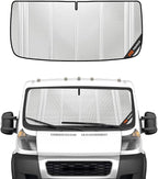 Windshield Sun Shade for Dodge Promaster 2014-2025. Full Coverage Rearview Mirror Shade for Ultimate Protection