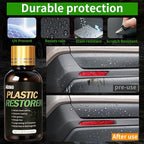 Kingvo Plastic Restorer for Cars, Black Plastic Trim Restorer Cars Ceramic Plastic Coating Trim Restore Plastic Repair for Trim,with Foam Applicator,30ML(2-Pack)
