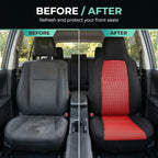 FH Group Automotive Front Car Seat Covers for SUV, Trucks, Sedan and More - Universal Fit Front High Back Design Interior Accessories - 3D Mesh Fabric Center Panel - Red